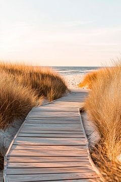 Strandpad natuur van Poster Art Shop