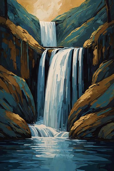 Rustic waterfall by Art & Soul Creations