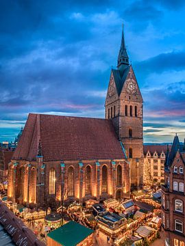 Kerstmarkt in Hannover, Duitsland van Michael Abid