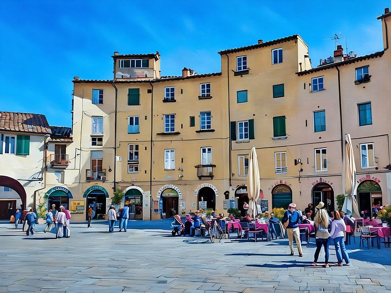 Piazza dell&#039;Anfiteatro in Lucca von Sergio Pazzano