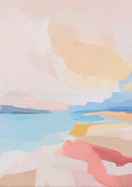 Abstract coastal landscape - pastel by Niklas Maximilian