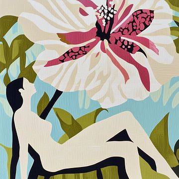 Flora en Vrouw in Harmonie van Color Square