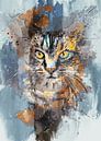 Katze 7 Tiere Kunst #Katze #Katzen #Kätzchen von JBJart Justyna Jaszke Miniaturansicht