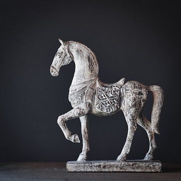 Stilleven met houten paard. van Anneke Hooijer