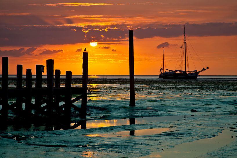 Wadden Sea Sunrise von Johan Habing