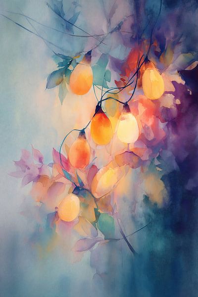 Weihnachtslichter in Aquarell Nr. 1 von Studio BB