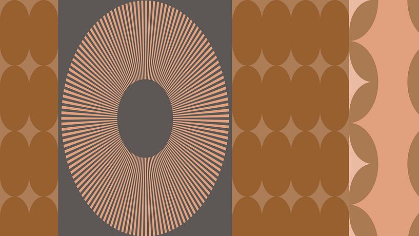 70er Jahre Retro Geometrische Kunst V von Dina Dankers