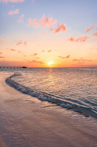 Bonaire zonsondergang aan het strand