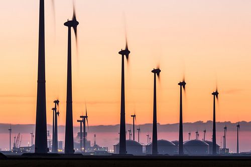 Wind turbines and industry Eemshaven