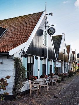 Straße mit Häusern auf Texel