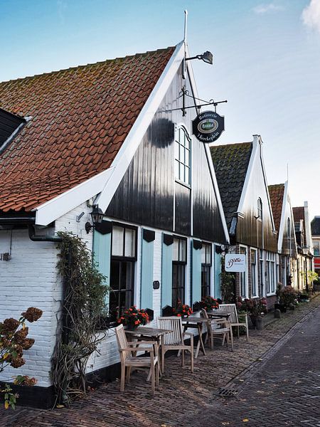 Straße mit Häusern auf Texel von Atelier Liesjes