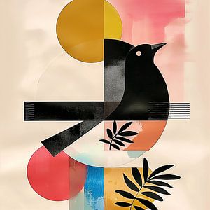 Abstrakte Amsel
