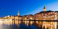Altstadt von Zürich am Abend von Werner Dieterich Miniaturansicht