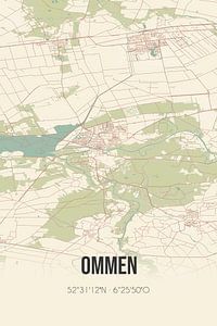 Vintage landkaart van Ommen (Overijssel) van Rezona