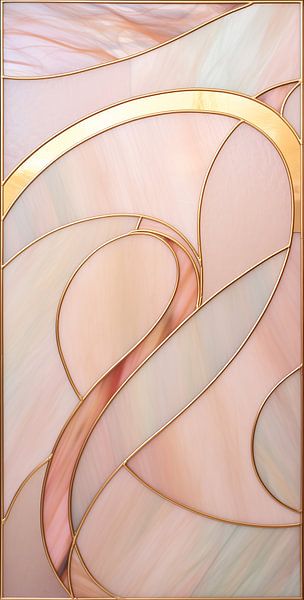 Soft Pink Pastel Painting: Art Deco Glass by Surreal Media