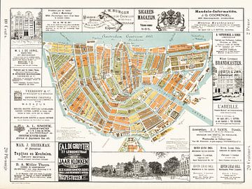 Maps of Amsterdam 1883 by Hendrik-Jan Kornelis