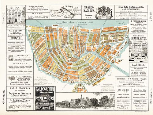 Kaarten van Amsterdam 1883