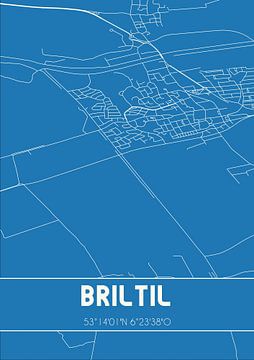 Blauwdruk | Landkaart | Briltil (Groningen) van Rezona