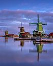 Windmills at Zaanse Schans by Annette Roijaards thumbnail