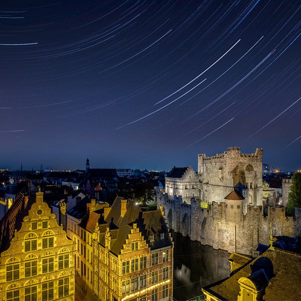 Gand de nuit : le Château des Comtes sous les étoiles par Erik Brons