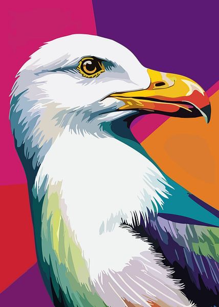 Seagull Pop Art by MIROKKU