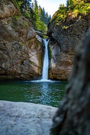 Buchenegg waterfall in summer by Leo Schindzielorz