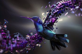 Abstracte kolibrie paars