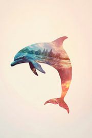 Jumping dolphin by Poster Art Shop