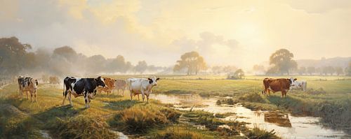 Koeien in Weide van ARTEO Schilderijen