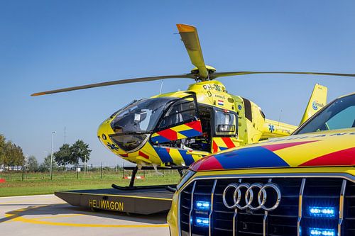 Traumahelikopter van het MMT LifeLiner 1 Amsterdam
