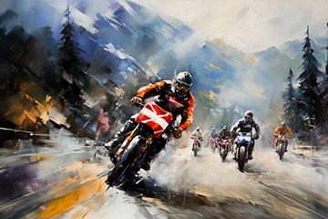 Course de moto sur ARTemberaubend