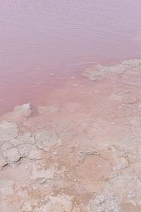 Roze meer in Spanje ᝢ zoutmeer water reisfotografie Europe van Hannelore Veelaert