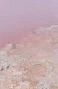 Roze meer in Spanje ᝢ zoutmeer water reisfotografie Europe van Hannelore Veelaert thumbnail