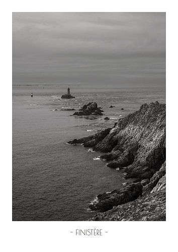 Reisposter Rotsen aan de kust in Finistère, Frankrijk