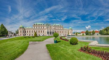 Schloss Belvedère paleis, Großes Bassin, Wenen, Oostenrijk van Rene van der Meer