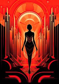 Art Deco Kunstdruck Poster Print Wall Art von Niklas Maximilian