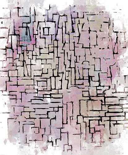 Retro Abstract Geïnspireerd door Piet Mondriaan