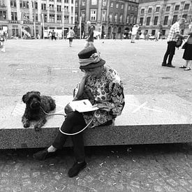 Walking the dog in the city. by JRobert Photography