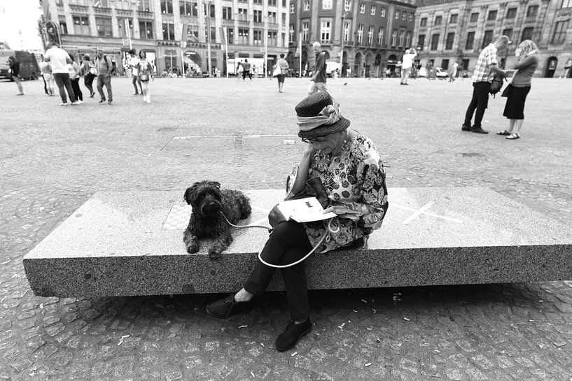 Walking the dog in the city. by JRobert Photography