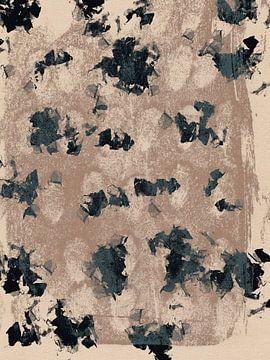 Abstracte kunst in taupe en grijs van Abstract Minimalist Art