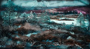 winters heidelandschap van Nick Wendt