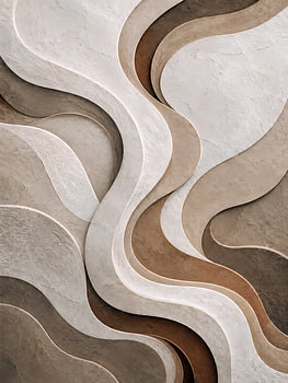 Layered Earth-Tone Plaster Waves