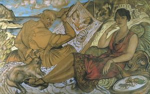 Stanisław Ignacy Witkiewicz - Die Doppelzüngigkeit der Frau - Selbstbildnis mit einem Porträt von Maryla Grossmanowa (1927)