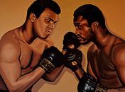 Muhammad Ali en Joe Frazier Schilderij van Paul Meijering thumbnail