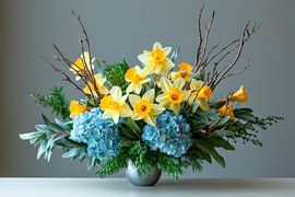 Bouquet de fleurs aux couleurs vives sur Poster Art Shop