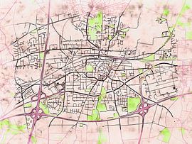 Carte de Unna avec le style 'Soothing Spring' sur Maporia