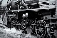 Dampflokomotive in schwarz-weiß von Sjoerd van der Wal Fotografie Miniaturansicht