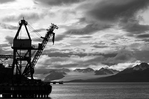 Crane platform in Barentszburg, Spitsbergen.