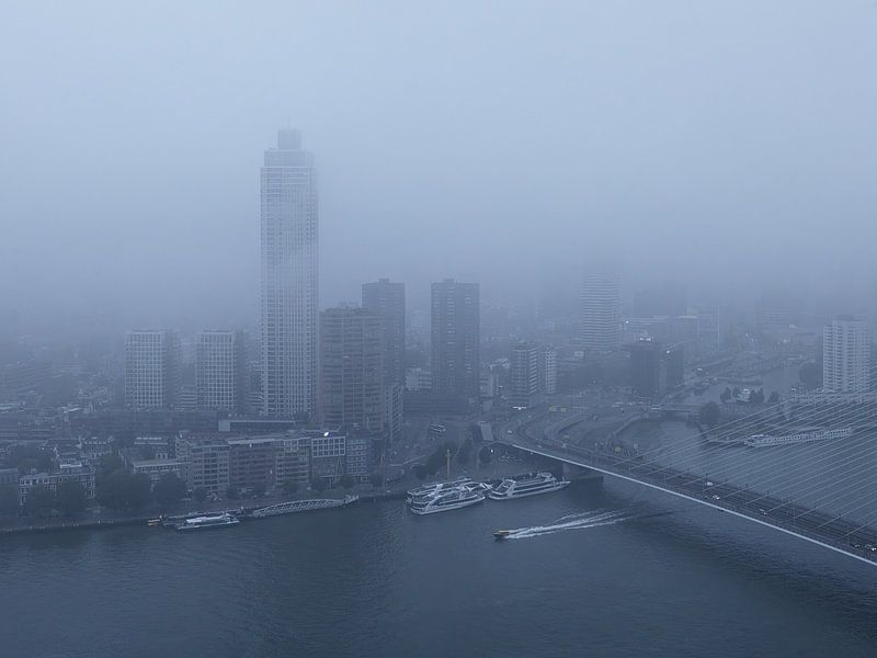Rotterdam - City view - Skyline Rotterdam - Fog - Marja Suur (12) by Marja Suur