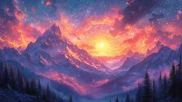 Verken de majestueuze schoonheid van ons stellaire, universum als AI Pcture van de-nue-pic